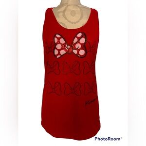 Disney Parks Red Minnie Mouse sleeveless Top NWT Small